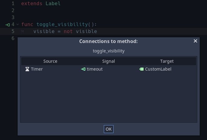Connections to method in Godot