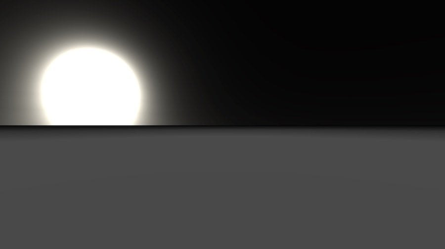 Screenshot of Low Atmosphere Setting in Unity Procedural Skybox