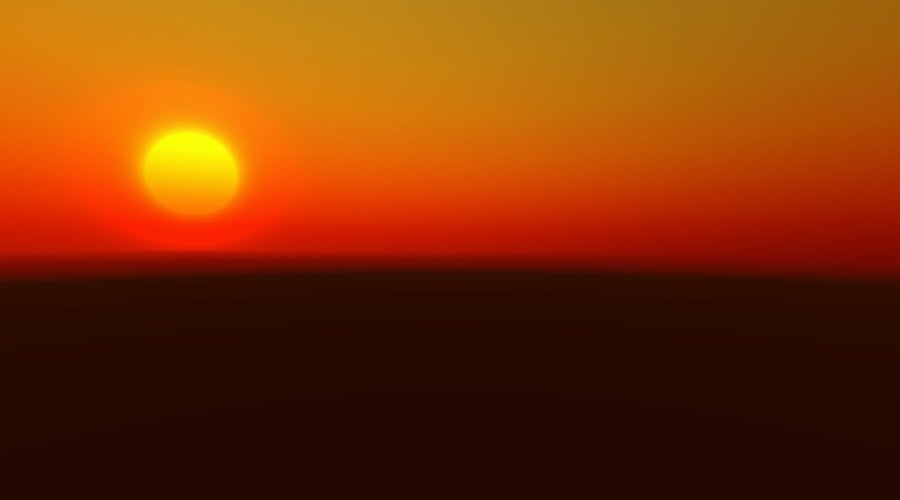 Screenshot of Thick Atmosphere Setting in Unity Procedural Skybox