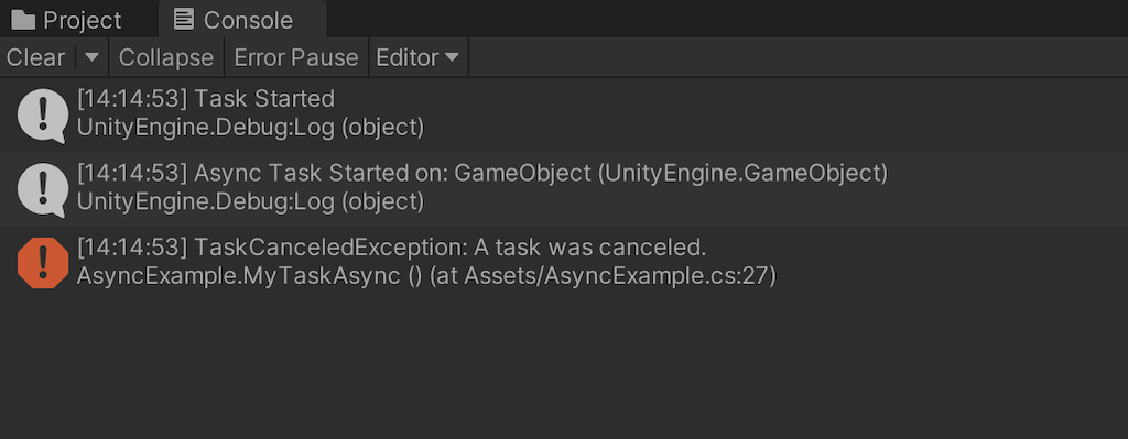 Cancelled Task Exception