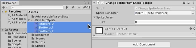 Adding Sprites from a Sprite Sheet into an Array