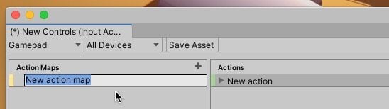 How to add a new action map in Unity
