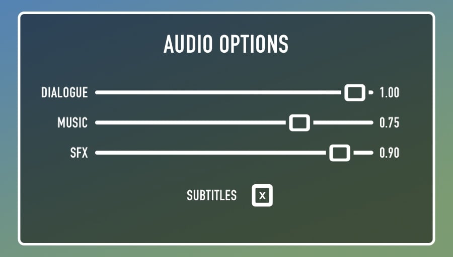 Visualisation of player options
