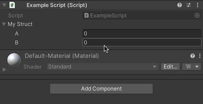 Serialized Struct in the Unity Inspector