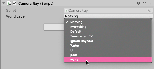 How to set a Layer Mask in the inspector in Unity
