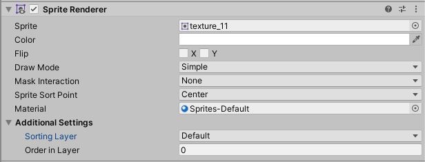 Screenshot of Sorting Layer settings in Unity