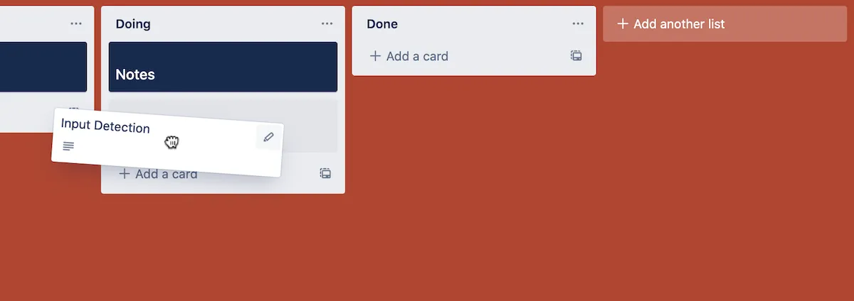 Screenshot - Managing tasks in progress