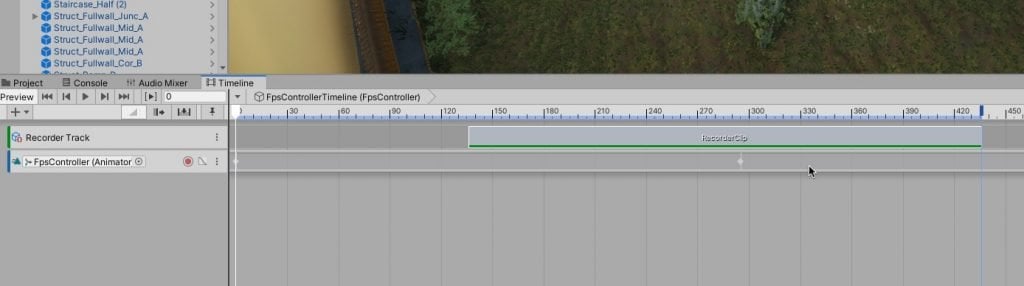 Unity Recorder Track on the Timeline