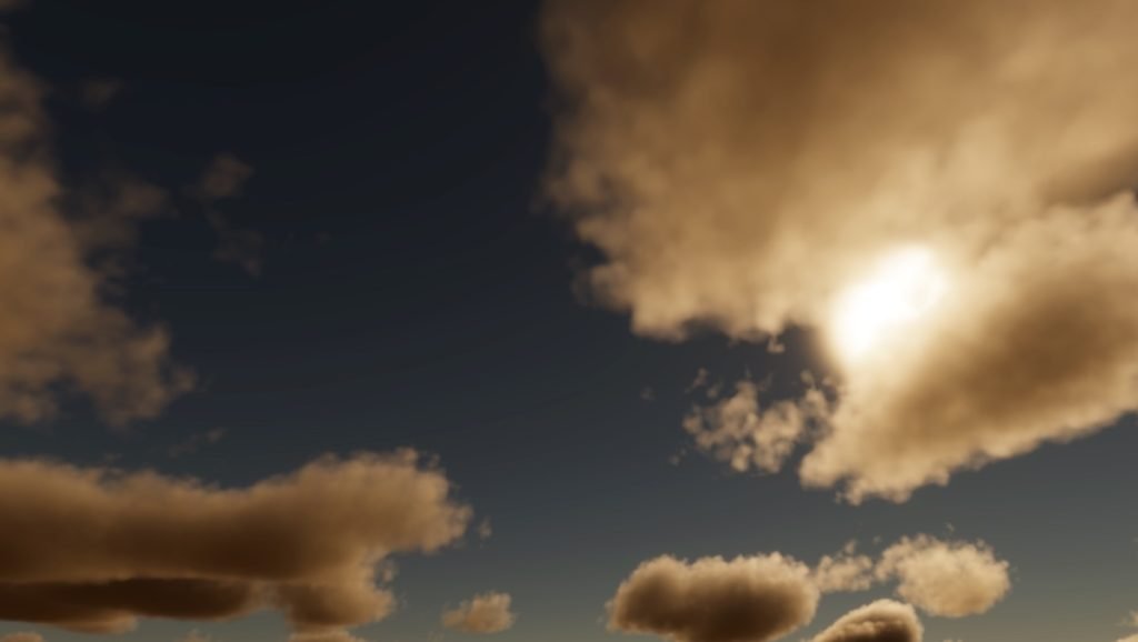 Example of volumetric clouds in Unity.