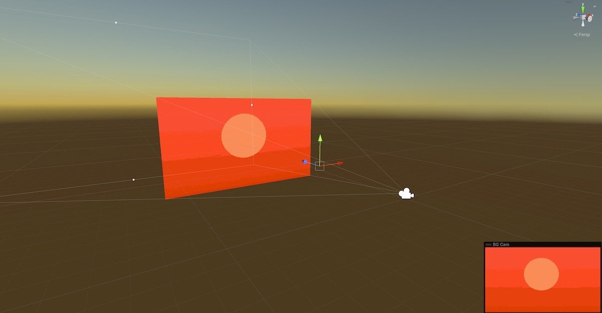 2D background image attached to the camera object in Unity