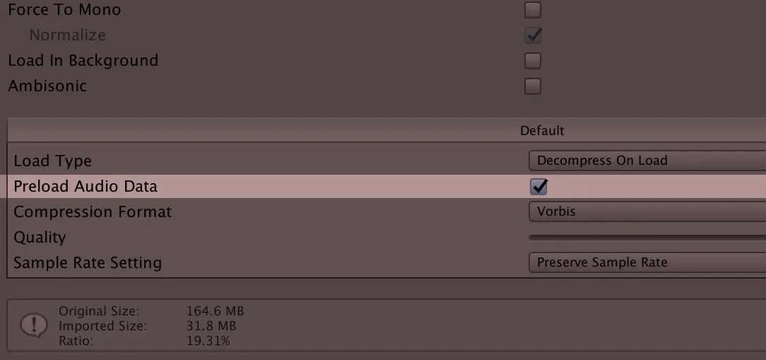 Preload Audio Data in Unity