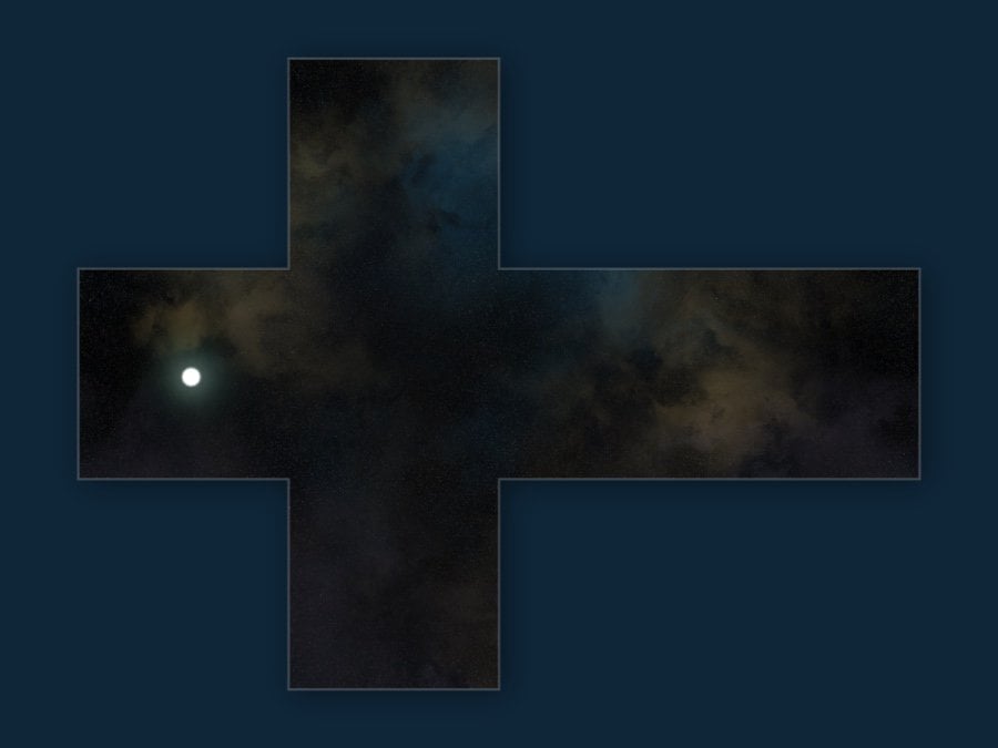Example of an unpacked cubemap.