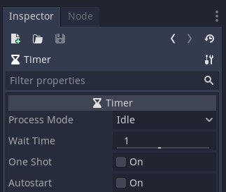 the timer node in Godot